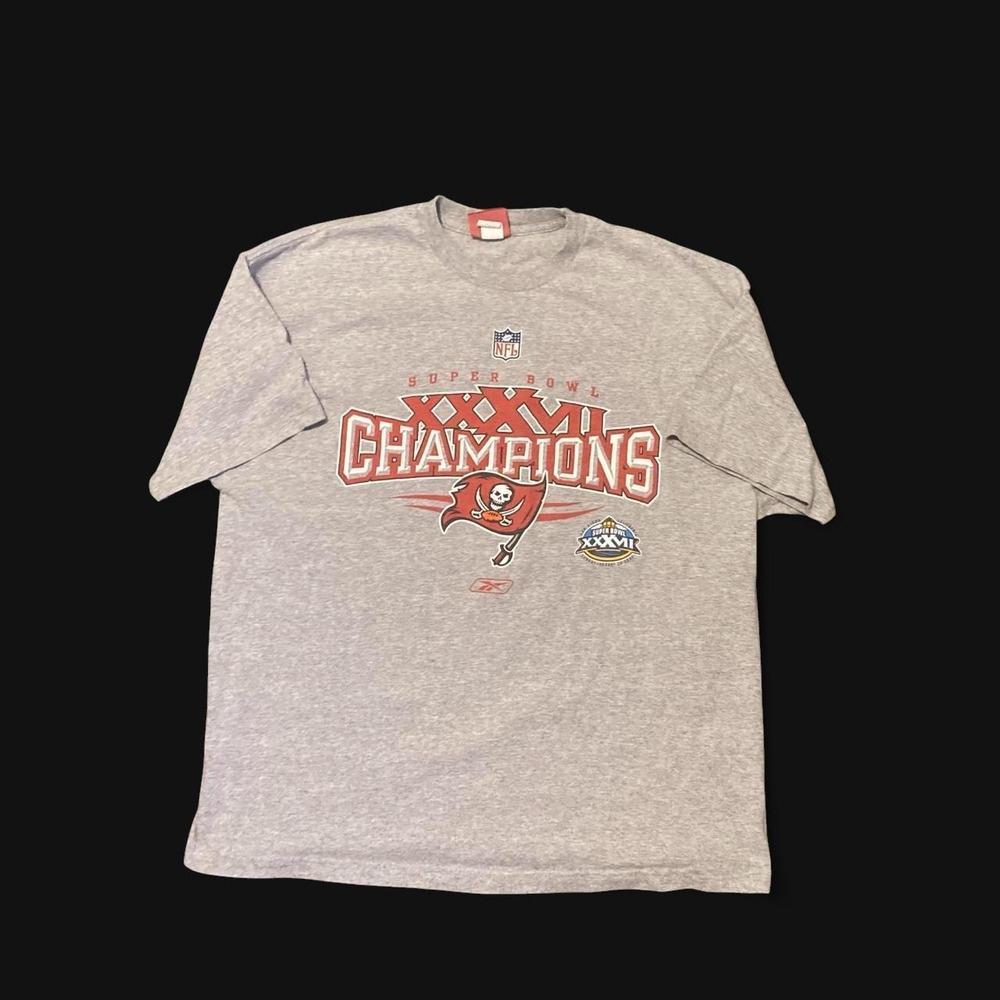 Reebok NFL Tampa Bay Buccaneers 03' Super Bowl 37 championship tee vtg XL/24